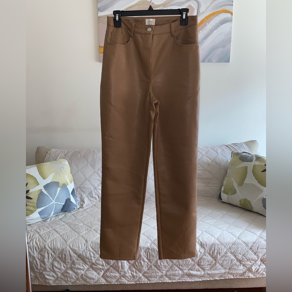 Aritzia Brown Leather Pants